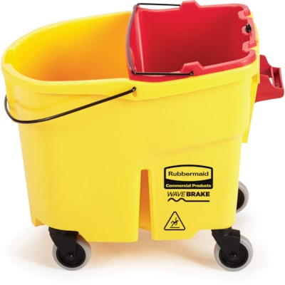 Rubbermaid Commercial WaveBrake 18 QT Dirty Water Bucket - 17.03 L - 14" (355.60 mm) x 9.75" (247.65 mm) - Plastic - Red - 1 Each RED  18QT 