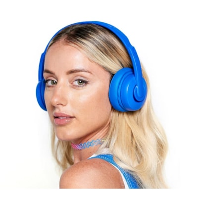 Skullcandy Cassette Wireless On-Ear Headphones - Stereo - AUX - Wired/Wireless - Bluetooth - 30 Ohm - 20 Hz to 20 kHz - Over-the-head - Binaural - Circumaural - Cobalt Blue EADPHONES 