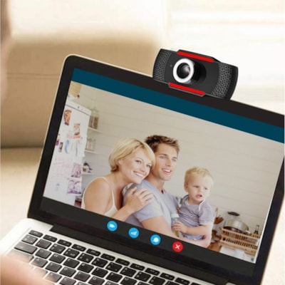 Adesso CyberTrack CyberTrack H3 Webcam - 1.3 Megapixel - 30 fps - Black, Red - USB 2.0 - 1280 x 720 Video - CMOS Sensor - Manual Focus - Microphone - For Computer, Notebook, Smart TV  