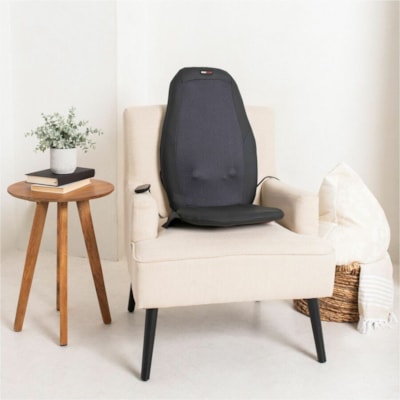 ObusForme Deep Kneading Shiatsu Massage Cushion with Heat - Back, Lower Back, Upper Back Shiatsu/Heat Massager - Black DEEP KNEADING SHIATSU MASSAGE 