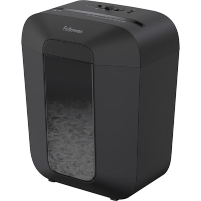 Fellowes LX45 Cross-cut Shredder - Non-continuous Shredder - Cross Cut - 8 Per Pass - for shredding Staples, Paper, Paper Clip, Credit Card - 0.2" (3.97 mm) x 1.6" (39.69 mm) Shred Size - P-4 - 6 Minute Run Time - 20 Minute Cool Down Time - 15.14 L Wastebin Capacity - Black CROSS CUT FOR PERSONAL USE