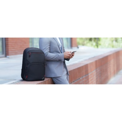 Lenovo Essential Plus Carrying Case Rugged (Backpack) for 15.6" Notebook - Black - Weather Resistant, Wear Resistant - Ballistic Nylon, Polyethylene Terephthalate (PET), Polyester Body - Hand Grip, Shoulder Strap, Handle, Carrying Strap  CASE 