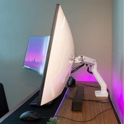 Ergotron Mounting Pivot for Monitor, Curved Screen Display, Mounting Arm - White - 1 Display(s) Supported - 49" Screen Support - 42 lb (19050.88 g) Load Capacity - 75 x 75, 100 x 100 VOT  BWT 