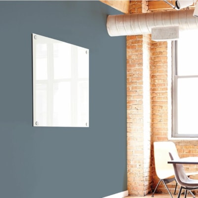 Quartet - Quartet® Tableaux en verre Brilliance effaçable à sec magnétique, 48po x 48po - largeur de 48 po (1219,20 mm) x hauteur de 48 po (1219,20 mm) - Surface En verre trempé - Carré - Horizontale/Verticale - Magnétique - 1 / emballage À SEC BRILLIANCE 4 PI X 4 PI - BLANC