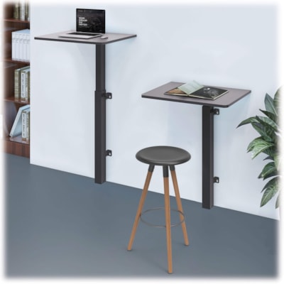 Tripp Lite series Safe-IT WWSSFDSAM Wall Mount for Workstation, Notebook, Smartphone, USB Hub, Digital Text Reader, Tablet, Monitor, Chromebook - Black - Height Adjustable - 22 lb (9979.03 g) Load Capacity - Steel WALLMOUNT WORKSTATION 