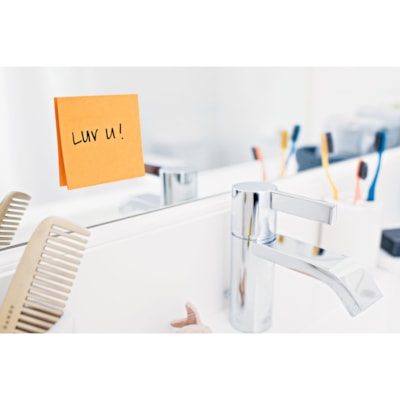 Post-it® Super Sticky Notes - 15 - 3" (76.20 mm) Flag/Note Width x 3" (76.20 mm) Flag/Note Length - Square - 45 Sheets per Pad - Neon Orange, Tropical Pink, Power Pink, Iris, Blue Paradise, Neon Green Limeade - Adhesive, Recyclable - 15 / Pack 654-15SSCP  ASSORTED COLORS 3 IN X 3 IN CABINET PACK