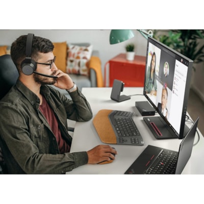 Lenovo Go Wireless Split Keyboard - US English - Wireless Connectivity - 2.40 GHz - English (US) - PC - Scissors Keyswitch - AA Battery Size Supported - Storm Gray ard - US English 