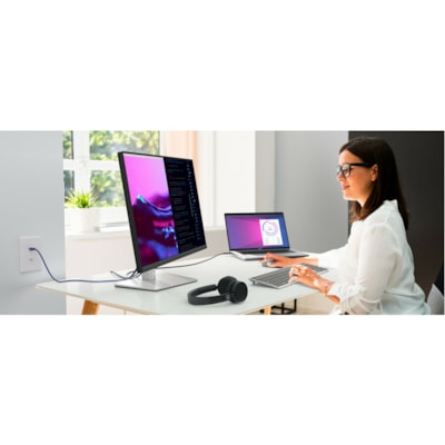 Dell P2723QE 27" Class 4K LCD Monitor - 16:9 - Black, Silver - 27" Viewable - In-plane Switching (IPS) Black Technology - WLED Backlight - 3840 x 2160 - 350 cd/m² - 5 ms - 75 Hz Refresh Rate - HDMI - USB Hub  MNTR 