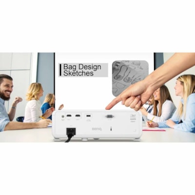 BenQ LW550 3D DLP Projector - 16:10 - Ceiling Mountable, Tabletop - Front, Ceiling - 1080p - 20000 Hour Normal Mode - 30000 Hour Economy Mode - 20,000:1 - 3000 lm - HDMI - USB - Wireless LAN - Meeting, Presentation, Business  PROJ 