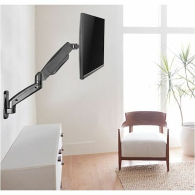 IntekView Mounting Arm for Display Screen, Monitor - Black - Landscape/Portrait - Height Adjustable - 1 Display(s) Supported - 17" to 32" Screen Support - 19.84 lb (9000 g) Load Capacity - 75 x 75, 100 x 100 - VESA Mount Compatible - Steel, Aluminum WALL MOUNT 