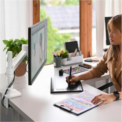 Bras support d'écran pour Moniteur - Blanc Ergotron  