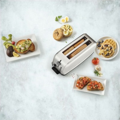 Cuisinart CPT-2500C Toaster - 1500 W - Toast, Bagel, Reheat, Defrost - Silver, Stainless Steel  