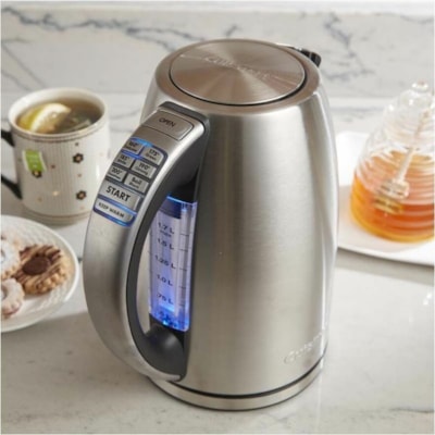 Cuisinart PerfecTemp Cordless Electric Programmable Kettle - 1500 W - 1.70 L - Silver 1500 WATTS OF POWER 