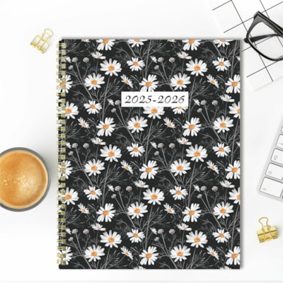 Blueline Academic Monthly Planner Blossom 2023-2024 - Academic - Monthly - 14 Month - July 2023 to August 2024 - 1 Month Double Page Layout - Twin Wire - Table - Translucent Poly Cover - 11" (279.40 mm) Height x 8.5" (215.90 mm) Width - Daily Block, Telephone Section, Address Section, Durable Cover,  