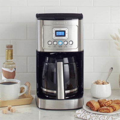 Cuisinart 14 Cup Programable Coffee Maker - Programmable - Water Filter - 14 Cup(s) - Multi-serve - Coffee Strength Setting - Timer - Copper, Silver - Glass, Plastic Body - Glass Carafe - Charcoal Filter 24 HOUR PROGRAMABLE CUISINART