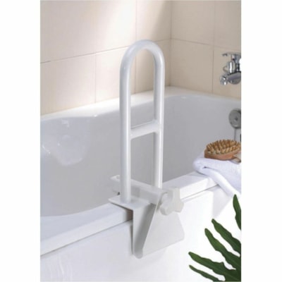 BIOS Living Bathtub Safety Rail, White - 15" (381 mm) Height - White - Steel - 1 / Unit CORROSION RESISTANT STEEL PULL PRESSURE 300 LBS