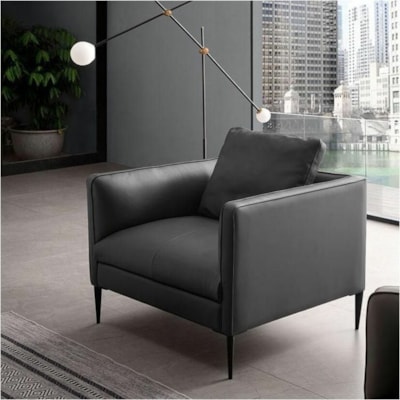 Heartwood Armchair - Black Seat Color - Polyurethane Seat Material - Solid Wood Frame Material - Four-legged Base - Black EASY CLEAN POLYURETHANE BLACK