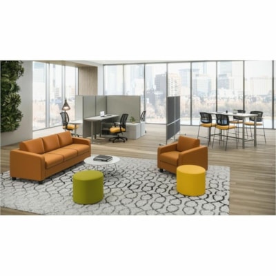 Offices To Go - Chaise MVL13007 WA41 - Tissu, Bois ROUND 20" WATERFRALL FABRIC  TYRST