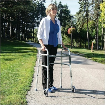 Bios Medical Replacement Walker Tips for 56004 (2pcs) - 2 Piece 5" WHEELS AND RUBBER FEET 