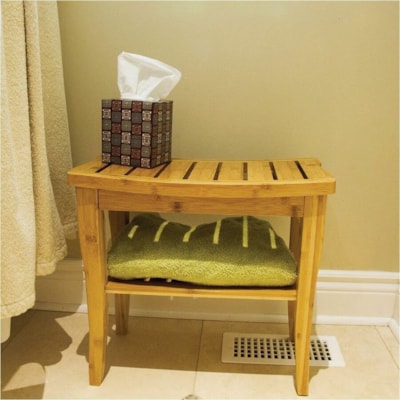 BIOS Medical Bamboo Shower Bench - Beige - Bamboo - 1 / Unit 100% NATURAL ECO-FRIENDLY 