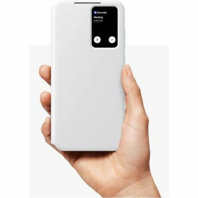 Samsung Smart View EF-ZS721 Carrying Case (Wallet) Samsung Galaxy S24 FE Smartphone - White - Plastic Body - Polycarbonate Exterior Material - Polycarbonate Interior Material - Holster - 6.54" (166 mm) Height x 3.27" (83 mm) Width x 0.57" (14.40 mm) Depth LLET PHONE CASE  WHITE 