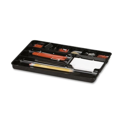 Rubbermaid - Organisateur de tiroirs de régénération - 9 Compartiment(s) - hauteur de 1,3 po (31,75 mm) x largeur de 14 po (355,60 mm) x profondeur de 9,4 po (238 mm) - Noir - Plastique - 1 chaque POUR TIROIR  25% DE MATIERE POSTC PLAST  9 COMPARTIMENTS