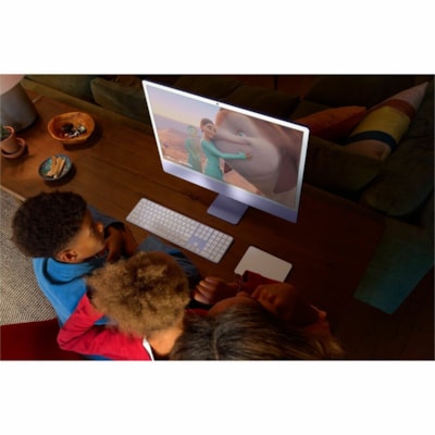 Apple iMac MWUG3LL/A All-in-One Computer - Apple M4 - 16 GB - 256 GB SSD - 24" 4.5K - Desktop - Pink - Apple M4 Chip - 4480 x 2520 - MacOS Sequoia - Apple Octa-core (8 Core) - English (US) Keyboard - IEEE 802.11ax - 143 W  4.5K DISPLAY: APPLE M4 CHIP W ITH 8-CORE CPU AND 8