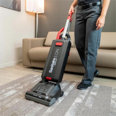 Sanitaire QuietClean SC5500A Upright Vacuum Cleaner - 3.88 L - Bagged - Wand, Crevice Tool, Upholstery Brush - 12" (304.80 mm) Cleaning Width - HEPA - 785.5 gal/min (2973268.89 mL/min) - 10 A - 70 dB(A) Noise Level LIGHT WEIGHT IN HAND QUIET OPERATION- 68DBA