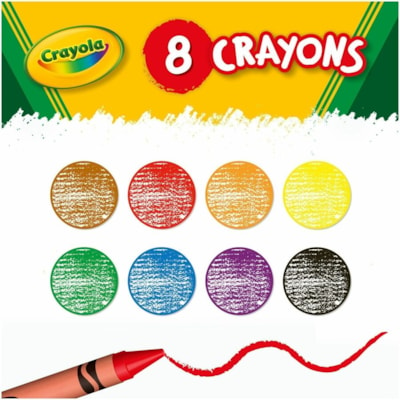 Crayola Large Crayons - Assorted - 8 Box NON-TOXIC 