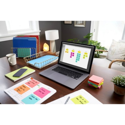 Post-it® Notes Original Lined Notepads - Poptimistic Color Collection - 500 - 3" (76.20 mm) Flag/Note Width x 5" (127 mm) Flag/Note Length - Rectangle - 100 Sheets per Pad - Ruled - Power Pink, Acid Lime, Aqua Splash, Vital Orange, Guava - Paper - Self-adhesive, Repositionable - 5 / Pack 635-5AN 3 IN X 5 IN (7.6 CM X 13 CM)