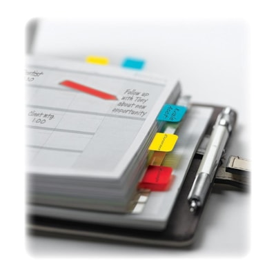 Post-it® - Onglets Durables - Inscriptibe Onglet(s) - hauteur de l'onglet 0,98 po (25 mm) x largeur de l'onglet 1 po (25,40 mm) - Autocollant, Amovible - Tab(s) Rouge, Jaune, Bleu, Néon - Résistant à l'usure, Résistant aux déchirures, Résistants, Inscripti POST-IT AMOVIBLES  JAUNE/ROUGE /BLEU-22 PAR COUL. 66 AU TOTAL