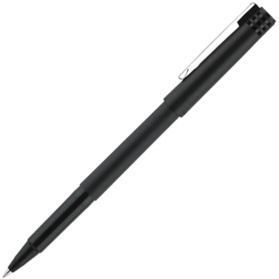 uniball(tm) Roller Rollerball Pen - 0.7 mm (0.03") Fine Pen Point - Black Ink - Black Stainless Steel Barrel - 1 Dozen STD .3MM LINE BLK PLAST.BARREL & CAP DISPOSABLE SANFORD