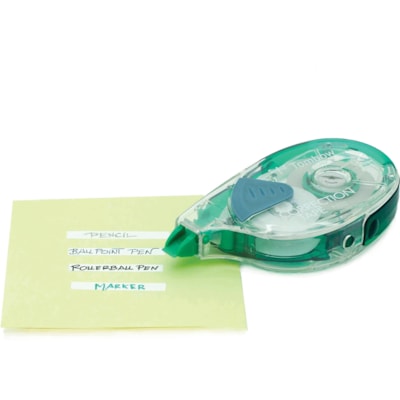 Tombow Mono Correction Tape Refillable Dispenser - 0.16" (4.06 mm) Tape Width x 39.3 ft (11.99 m) Tape Length - 1 Line(s) - White Tape - Ergonomic Dispenser - Acid-free, Refillable - White - 1 Each REFILLABLE  80%PCW 