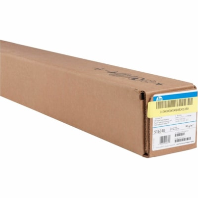 HP - Papier imprimable 51631E - 93 Luminosité - 91% Opacité - A0 - 36 po (914,40 mm) x 150 pi (45,72 m) - 24 lb (10886,22 g) Poids de Base - Séchage rapide, Résistant aux bavures, Étanche - Mate - 1 Rouleau 172 MICRONS (6.8 MIL) 36 IN X 150 FT