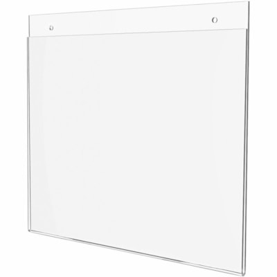 Deflecto Classic Image Wall Mount Sign Holders - 11" (279.40 mm) Width x 8.50" (215.90 mm) Height - Wall Mountable - Plastic - Clear - 1 Each 11 X 8.5 PREDRILLED HOLES FOR MOUNTING