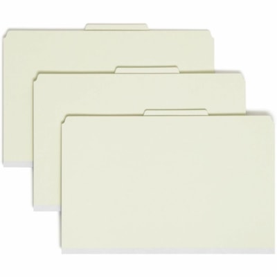 Smead - SafeSHIELD 2/5 Onglet coupé format légal Recyclé Chemise de classification - 8 1/2 po (215,90 mm) x 14 po (355,60 mm) - 3 po (76,20 mm) Extension - 2 x 2S Attache(s) - 2 po (50,80 mm) pour Dossier - Haut Position supérieure - Droite du centre Position d'onglet - 3 SAFESHIELD FASTENERS 3 DIVIDERS/3" EXPANSION