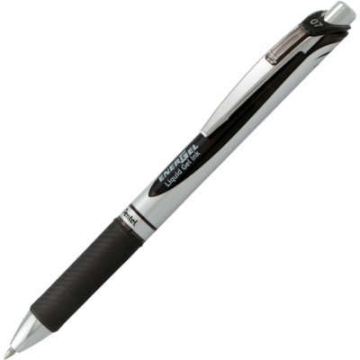 EnerGel Retractable Gel Roller, (0.7mm) Metal Tip, Black Ink - Pentel EnerGel Retractable Liquid Gel Rollerball Pen, Everyday Writing, Office Supplies, School Supplies, 0.7mm Medium Point, Black Ink 0.7MM TIP 