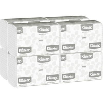 Essuie-tout Recyclé Kleenex - 1 Pli - largeur de 9,20 po (233,68 mm) x longueur de 9,40 po (238,76 mm) - Blanc - 150 emballage - 8 / Carton KLEENEX KIMBERLY CLARKE 150PQT  8 PQT PAR BOÎTE