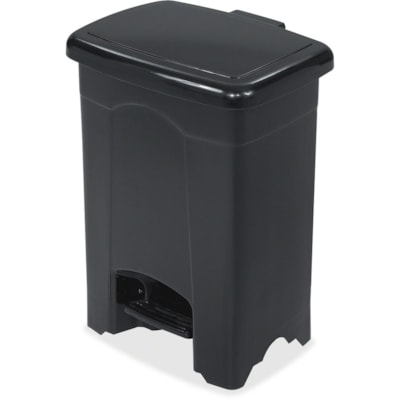 Safco - Collecteur de déchets à pédale 4 gallons en plastique - 15,14 L Capacité - hauteur de 15 po (381 mm) x largeur de 12 po (304,80 mm) x profondeur de 10 po (254 mm) - Plastique - Noir - 1 chaque  