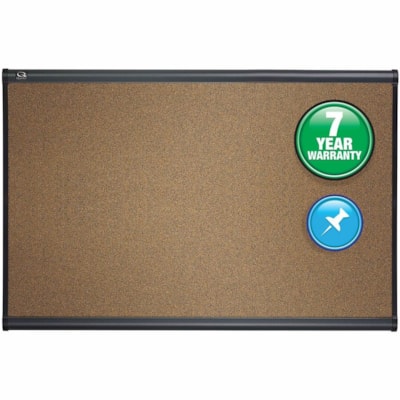 Quartet Prestige Bulletin Board - 48" (1219.20 mm) Board Height x 72" (1828.80 mm) Board Width - Brown Cork Surface - Self-healing, Durable - Graphite Frame - 1 Each CORK GRAPHITE FINISH FRAME QUARTET