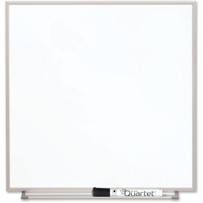 Quartet - Tableau blanc Matrix - hauteur de la planche 16 po (406,40 mm) x largeur de la planche 16 po (406,40 mm) - Surface Blanc - Magnétique, Résistants - Frame Argenté Aluminium - 1 chaque MAGNETIQUE 16X16 PO AVEC MARQUEURS ET AIMANTS