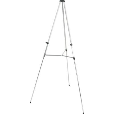 Quartet - Chevalet d'affichage télescopique léger - 25 lb (11339,81 g) Capacité de charge - hauteur de 66 po (1676,40 mm) - Aluminium, Acier, Métal - Argenté REGLABLE  38/66 PO  A UTILISER AVEC LE BLOC DE CONFERENCE 50T