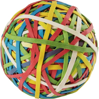 ACCO Rubber Band Ball - 0.75" (19.05 mm) Length x 0.13" (3.18 mm) Width - 1 Each - Assorted 275 BANDS ASSORTED COLOUR BANDS