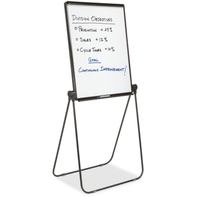 Quartet Ultima Easel - 70" (1778 mm) Height - Plastic, Steel, Aluminum - Black TILTS TO ANY ANGLE ADJ. HIGH BLK SATIN FINISH QUARTET