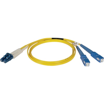Tripp Lite Fiber Optic Duplex Patch Cable - LC Male - SC Male - 15m - Yellow c - Male Left Gender - Male Ri ght Gender - LC Righ
