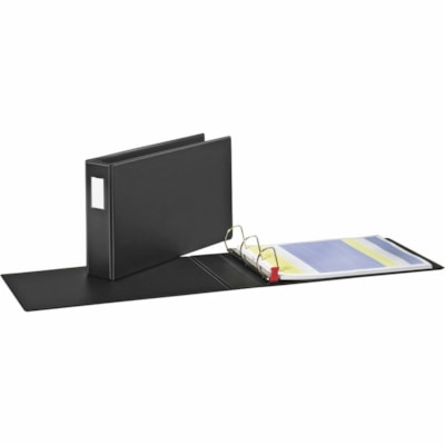 Cardinal® - Reliure à anneaux Easy Open - 3 po (76,20 mm) Capcité du classeur - Tabloid - format 11 po (279,40 mm) x 17 po (431,80 mm) - 675 Capacité en feuilles - largeur de dos 1 1/2 po (38,10 mm) - 3 Anneau(s) - Fastener(s) : Anneau en D - Pocket(s) : À l'intérieur a NOIR  11X17 GRAND FORMAT 3 PO ANNEAUX COMBI  65% MAT REC