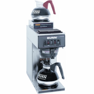 BUNN VP-17-2 Pourover Brewer - 14.80 L - Black - Stainless Steel Body 2 BURNERS CSA APPROVED FILTERS-90042 DECANTERS-8890