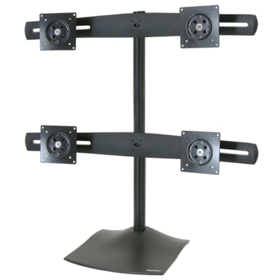 Ergotron DS100 Quad-Monitor Desk Stand - Up to 56kg - Up to 24" Flat Panel Display - Black l - Black - Multi-display stan d: Position your mon