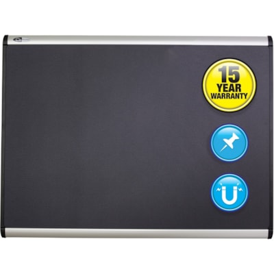 Quartet Prestige Plus Magnetic Bulletin Board - 36" (914.40 mm) Board Height x 48" (1219.20 mm) Board Width - Gray Fabric Surface - Magnetic, Self-healing, Durable - Silver Aluminum Frame - 1 Each BULLETIN BOARD 4' X 3' MAGNETIC