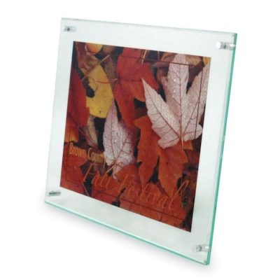 Deflecto Superior Image Beveled Edge Wall Mount Sign Holder - 11" (279.40 mm) Height x 8.50" (215.90 mm) Width - Green Tint - 1 Each 11X8.5" WALLMOUNT PORTRAIT OR LANDSCAPE W/GREEN TINTED EDGE